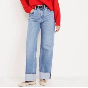 Curvy Extra High-Waisted Wide-Leg Jeans